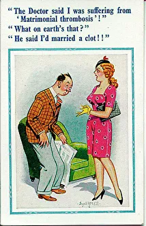 Insult Prints: Comic postcard, Matrimonial thrombosis
