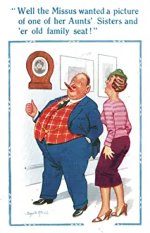 Gentry Prints: Comic postcard, old family seat Date: 20th century