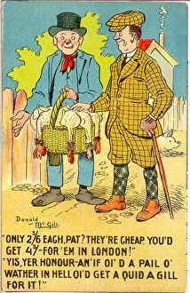 Demand Collection: Comic postcard, Supply and demand - the price of poultry Date: 20th century