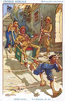 Westerner Prints: Comic scene in Hong Kong, China