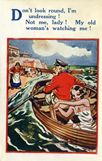 Undressing Gallery: Comic seaside postcard sent from Blackpool