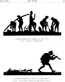 Comic wartime scenes on the Western Front