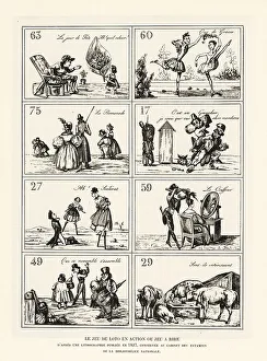Diversion Prints: Comical illustrations corresponding to Lotto numbers, 1837