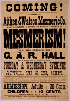 Aitken Gallery: Coming! Aitken & Watson Mesmeric Co. will commence a series
