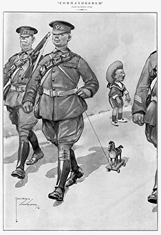 Weeping Gallery: Commandeered by Lawson Wood, WW1 cartoon