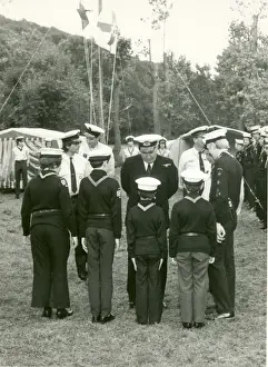 Newtownards Prints: Commander Weaver on RN inspection