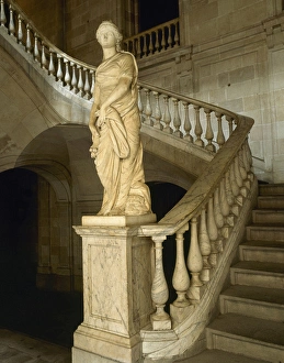 Allegoric Gallery: The Commerce. Allegorical sculpture. Barcelona. Spain