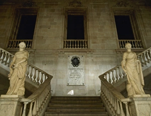 The Commerce and the Industry. Allegorical sculptures. Barce The Commerce and the Industry. Allegorical sculptures. Barce