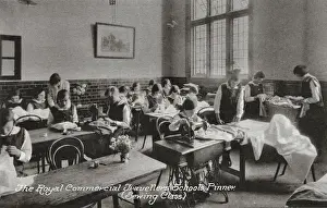 Pinner Prints: Commercial Travellers School, Pinner - Girls Sewing Class