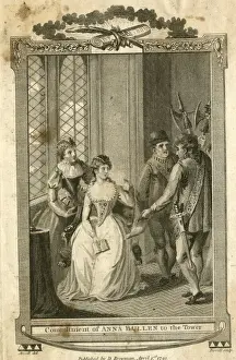 Treason Prints: Commitment of Anne Boleyn to the Tower of London