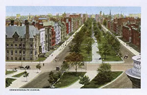 Commonwealth Avenue, Boston, Massachusetts, USA