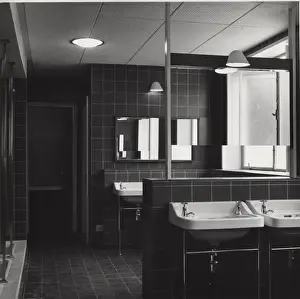 Communal Prints: Communal bathroom at Baden Powell House, London
