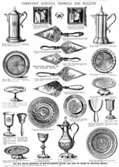 Communion services, trowels and mallets, Plate 169