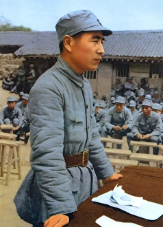 Images Dated 24th June 2016: Communist China - Lin Biao giving a speech