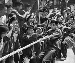 Images Dated 28th June 2016: Communist China - workers in sports session