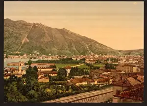 Como Prints: Como, from the railway, Lake Como, Italy