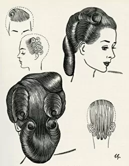 Images Dated 23rd May 2012: Compact pageboy bob hairstyle 1940s