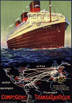Ship Posters Collection: Compagnie Generale Transatlantique