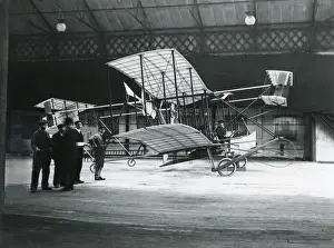Crayford Prints: The completed Maxim 1910 biplane at Crayford, Kent