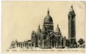 Montmartre Prints: Completion of Sacre Coeur, Montmartre, Paris, France