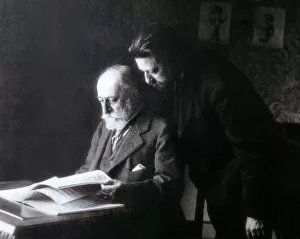 Enrique Collection: The composers Camille Saint-Sa%ns (seated) and Enrique Grana