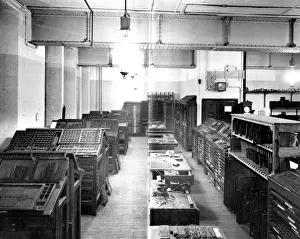 Composing room at publishers