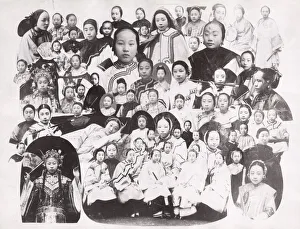 Composite image, group of Chinese women, China