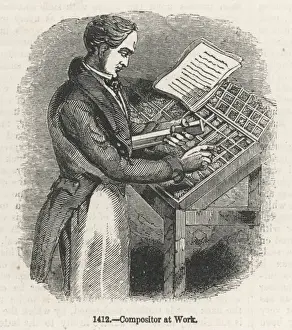Individual Prints: Compositor at Wors