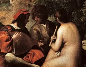 Titian Collection: Detail of Concert Champetre
