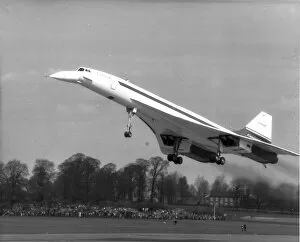 Maiden Collection: Concorde 002 takes-off from Filton on its maiden flight