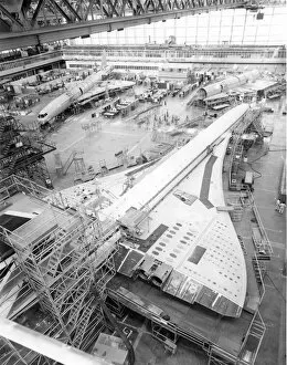 Images Dated 25th January 2014: Concorde production in the main assembly hall at Filton