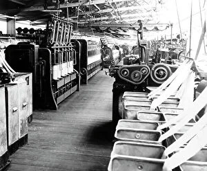 Cone Collection: Cone Gill machines in a woollen mill in Bradford