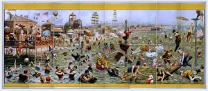 Coney Prints: Coney Island beach and boardwalk scenes