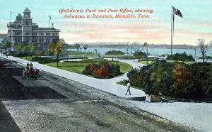 Confederate Prints: Confederate Park and Post Office with Arkansas in distance
