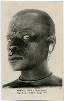 Images Dated 17th June 2016: Congo, Africa - Terrifying Warrior with bullet piercings