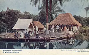 Baptist Prints: Congo - A Missionary Camp