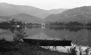 Coniston Prints: Coniston - a boat on the lake