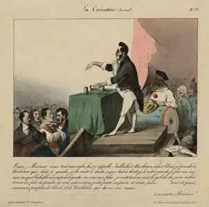 Conjuror entertains a crowd