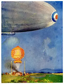 Conquest of the Air, first hot air balloon by Montgolfier