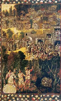 Conquest of Mexico. 1519. Anonimous. Table