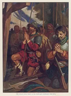 Wayside Prints: Conquistadores Pray