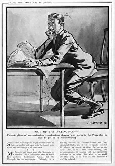 Images Dated 13th October 2017: Conscientious objector cartoon, WWI