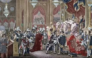 Bourbon Gallery: Consecration of king Charles X of France (1757-1826) in the