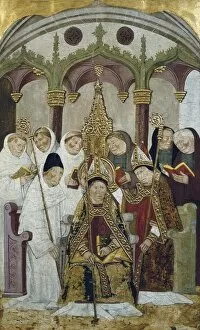 Sociales Collection: Consegration of a bishop. Valencian School. 15 century