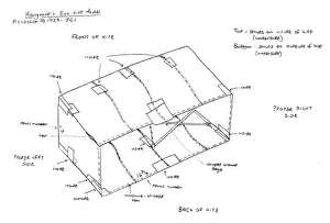 Hargrave Prints: Conservators diagram of the Lawrence Hargrave Box-Kite