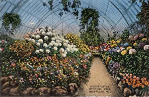 Conservatory Prints: Conservatory, Mitchell Park, Milwaukee, Wisconsin, USA Date: circa 1940