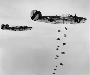 Consolidated Prints: Consolidated B-24J pair aloft bombing