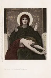 Distressed Prints: Consoling Madonna by Bouguereau