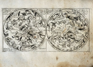 Southern Collection: Constellation map. On the left side, the northern