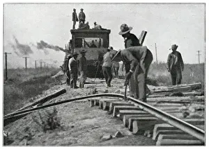 Clear Prints: Constitutionalists Repair Railway Destroyed by Federalists